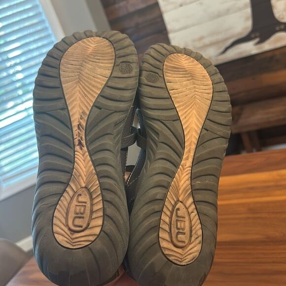 JBU Women’s Charcoal Strappy Mary Jane Memory Foam Sandals Size 8.5 - Picture 8 of 9